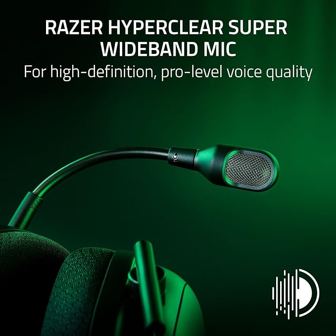 Razer BlackShark V2 Pro for PC - Premium Wireless E-Sports Headset (HyperClear Super Wideband Mic, TriForce Titanium 50 mm Driver, Bluetooth, Up to 70hrs Battery) Black