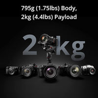 Thumbnail for DJI RS 3 Mini, 3-Axis Mirrorless Gimbal Lightweight Stabilizer for Canon/Sony/Panasonic/Nikon/Fujifilm, 2 kg (4.4 lbs)Tested Payload, Bluetooth Sutter Control, Native Vertical Shooting