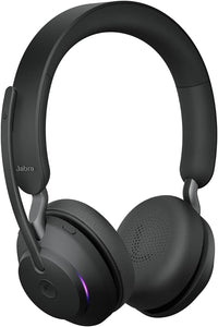 Thumbnail for Jabra Evolve2 65 Wireless PC Headset – Noise Cancelling Microsoft Teams Certified Stereo Headphones With Long-Lasting Battery – USB-A Bluetooth Adapter – Black