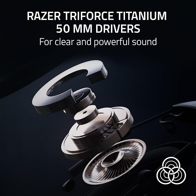 Razer BlackShark V2 Pro for PC - Premium Wireless E-Sports Headset (HyperClear Super Wideband Mic, TriForce Titanium 50 mm Driver, Bluetooth, Up to 70hrs Battery) Black