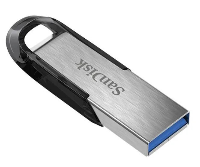 SanDisk 126905 Ultra Flair 32 GB USB 3.0 Flash Drive, Upto 150MB/s read - silver/Black