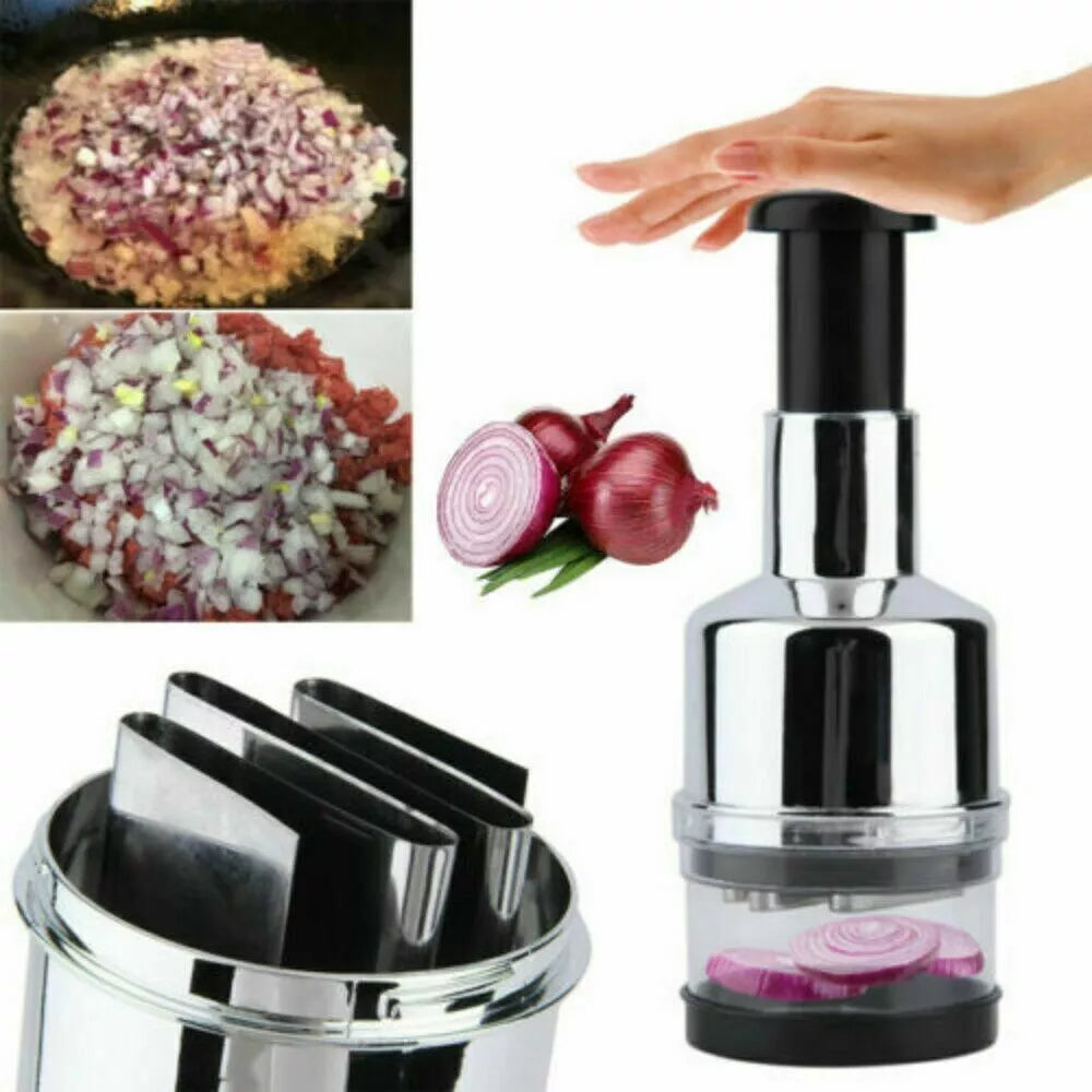 Kitchen Slap Chop Garlic Onion Vegetable Slicer Chopper Cutter Food Peeler Dicer