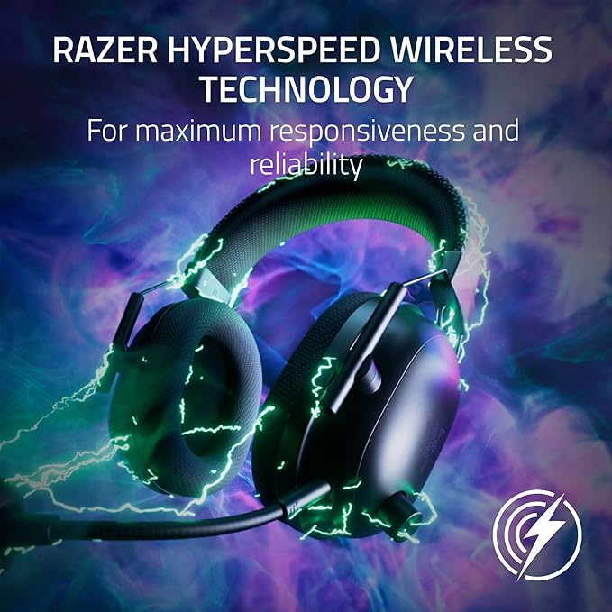 Razer BlackShark V2 Pro for PC - Premium Wireless E-Sports Headset (HyperClear Super Wideband Mic, TriForce Titanium 50 mm Driver, Bluetooth, Up to 70hrs Battery) Black