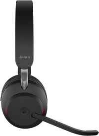 Thumbnail for Jabra Evolve2 65 Wireless PC Headset – Noise Cancelling Microsoft Teams Certified Stereo Headphones With Long-Lasting Battery – USB-A Bluetooth Adapter – Black