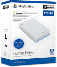 Thumbnail for Seagate Game Drive for PS4/PS5, 5 TB, External HDD, USB 3.0, Officially Licensed, Blue LED, incl 2 weeks Playstation+ (STLV5000202)