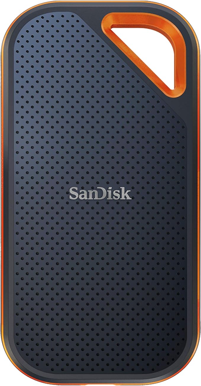 Sandisk 4TB Extreme Portable SSD external drive, up to 1050 MB/s, read, 1,000MB/s write, external SSD, USB-C, solid state drive, IP65 rated for dust and water resistance