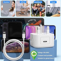 Thumbnail for iPhone Charger [Apple MFi Certified] 20W USB C Fast Charger Plug Power Adapter with 6FT iPhone Fast Charger Cable for iPhone 14/13/12/11 Pro/Pro Max/XS Max/XS/XR/X/SE/8 and More