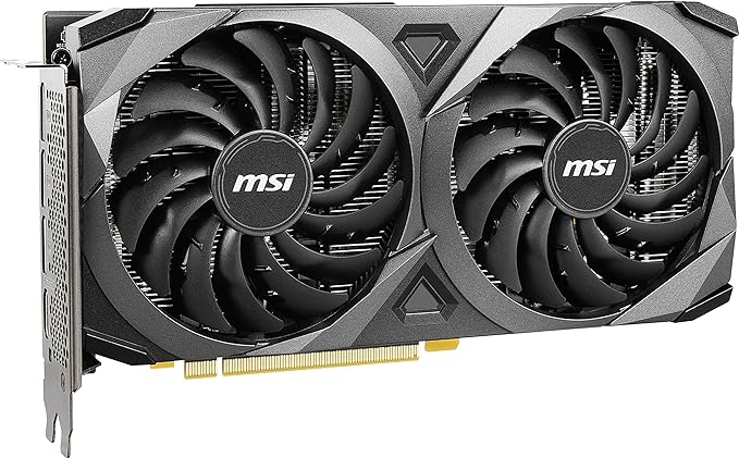 MSI GeForce RTX 3060 VENTUS 2X 12G OC Gaming Graphics Card - 12GB GDDR6, 1807 MHz, PCI Express Gen 4, 192-bit, 3x DP (v1.4), HDMI 2.1 (Supports 4K)