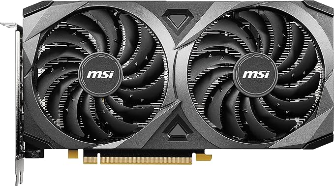 MSI GeForce RTX 3060 VENTUS 2X 12G OC Gaming Graphics Card - 12GB GDDR6, 1807 MHz, PCI Express Gen 4, 192-bit, 3x DP (v1.4), HDMI 2.1 (Supports 4K)