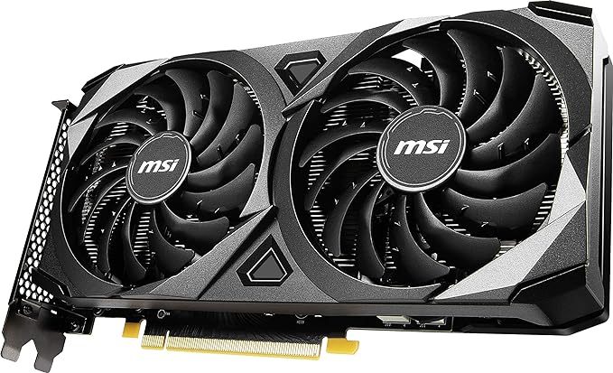 MSI GeForce RTX 3060 VENTUS 2X 12G OC Gaming Graphics Card - 12GB GDDR6, 1807 MHz, PCI Express Gen 4, 192-bit, 3x DP (v1.4), HDMI 2.1 (Supports 4K)