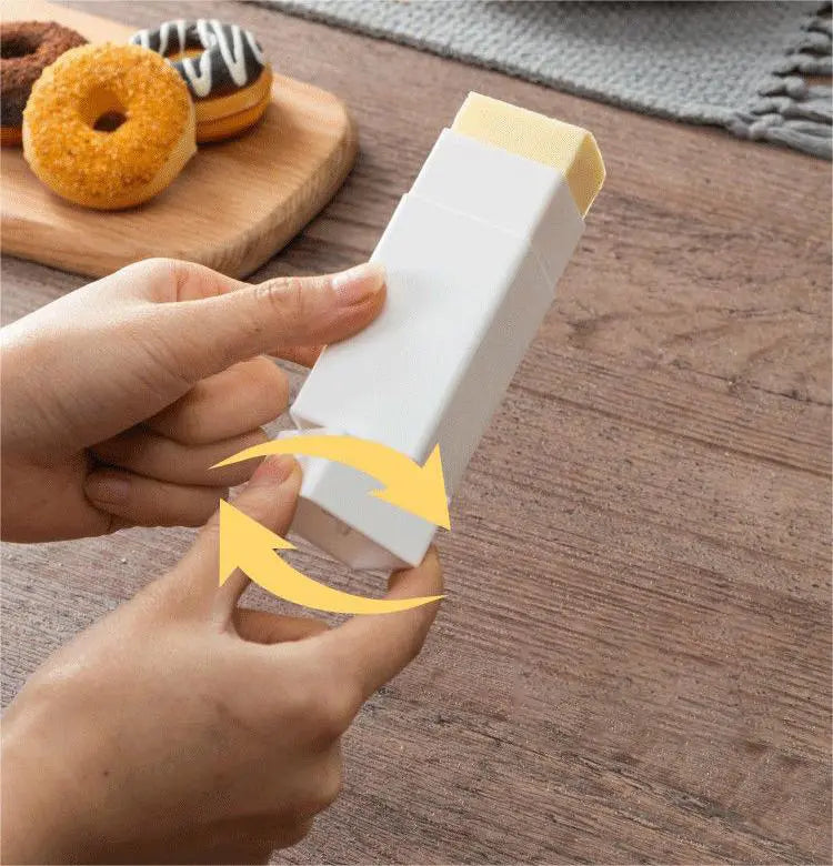 Hand Holding Rotary Roll Out Butter Spreader Kitchen Gadgets Baking Butter Spreader