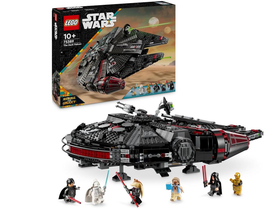 LEGO Star Wars The Dark Falcon Starship Set, Vehicle Building Toy for 10 Plus Year Old Boys & Girls, with 6 Minifigures Incl. C-3PO, Birthday Gift for Kids and Fans 75389