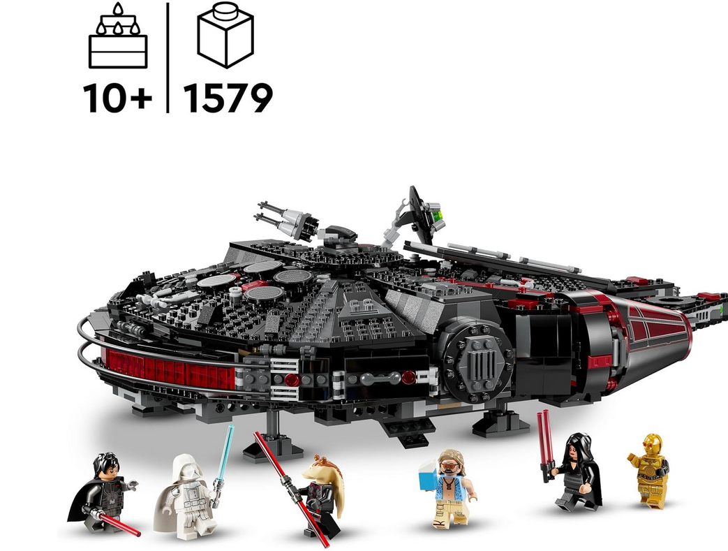 LEGO Star Wars The Dark Falcon Starship Set, Vehicle Building Toy for 10 Plus Year Old Boys & Girls, with 6 Minifigures Incl. C-3PO, Birthday Gift for Kids and Fans 75389