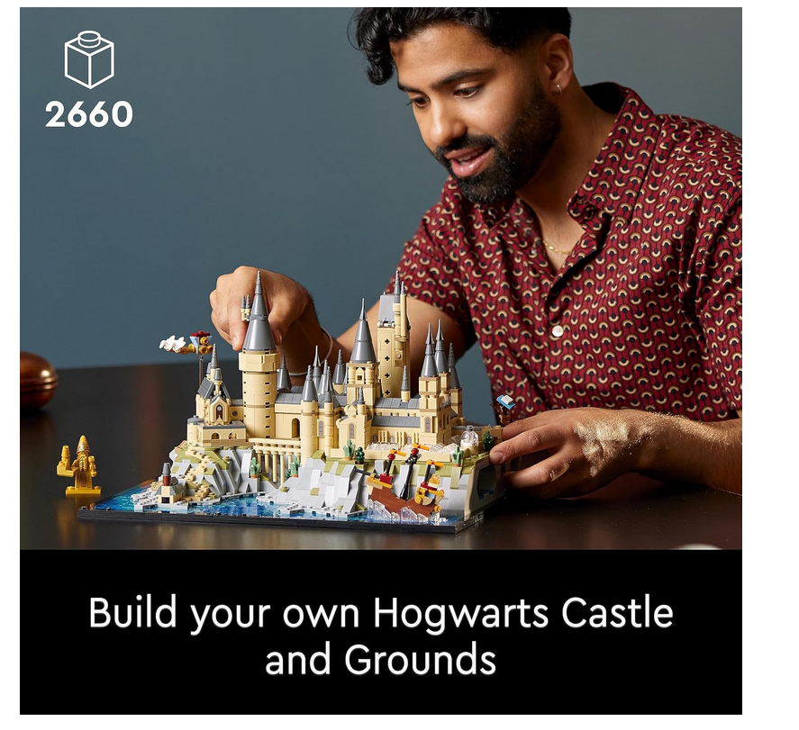 LEGO Harry Potter Hogwarts Castle and Grounds - Collectible Set for Adults incl. Main & Astronomy Towers, Great Hall, Chamber of Secrets & Architect Minifigure - 76419